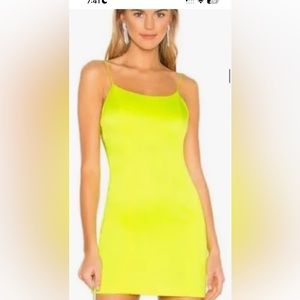 Alice and Olivia neon green dress
